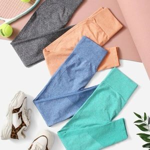 4pcs scrunch butt high stretch wide band waist sports leggings